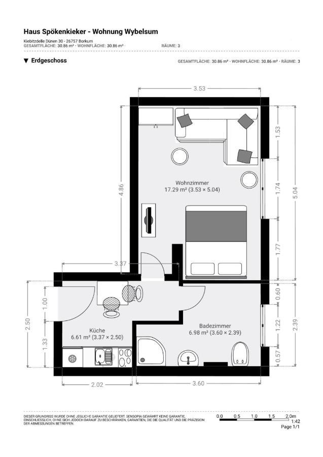 ボルクムHaus Spoekenkieker Wybelsumアパートメント エクステリア 写真